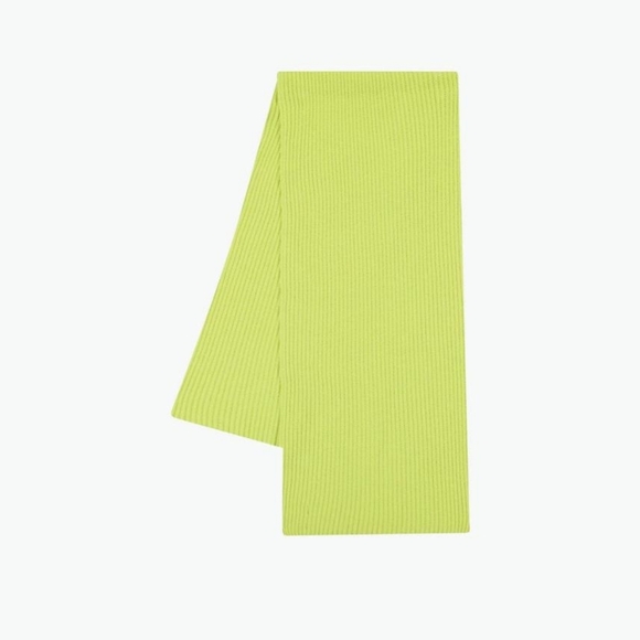 Mara Hoffman Lou Wool Scarf In Chartreuse New With Tags - Picture 3 of 5